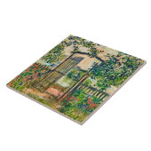 Garden Gate in Vetheuil Claude Monet Art Tegeltje (Zijkant)