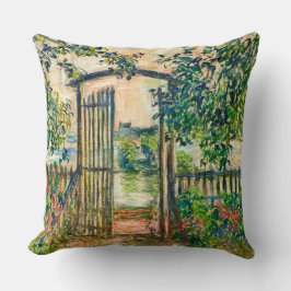 Garden Gate in Vetheuil Claude Monet Fine Art Kussen