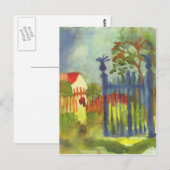 Garden gate van August Macke Briefkaart (Voorkant / Achterkant)