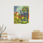 Garden gate van August Macke Poster (Keuken)