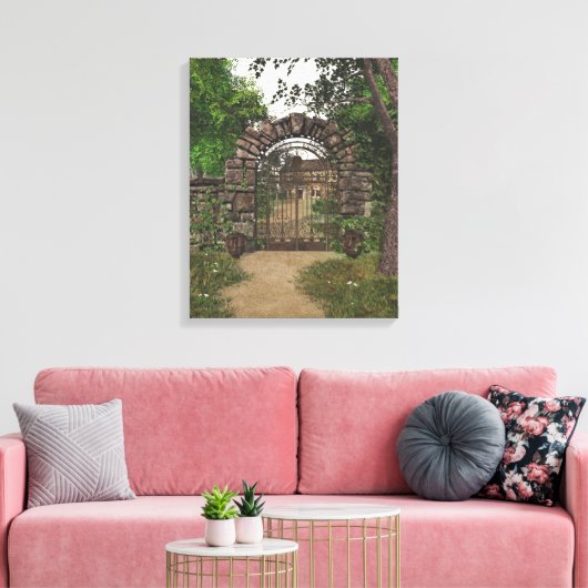 Garden Gate Wrapped Canvas (Insitu (Woonkamer))
