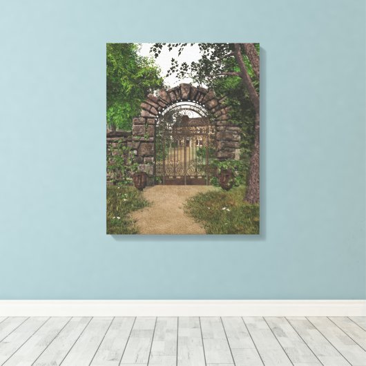 Garden Gate Wrapped Canvas (Insitu (Houten vloer))
