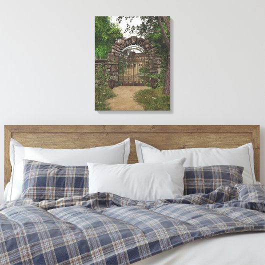 Garden Gate Wrapped Canvas Afdruk (Insitu (Slaapkamer))