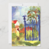 Garden Gates, beroemd schilderij van August Macke Feestdagenkaart (Voorkant)