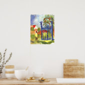 Garden Gates, beroemd schilderij van August Macke Poster (Keuken)