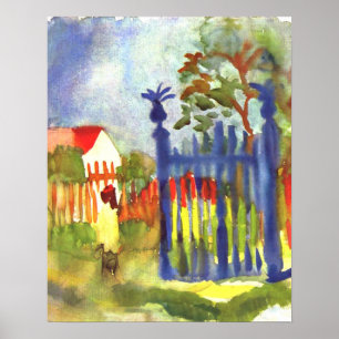 Garden Gates, beroemd schilderij van August Macke Poster