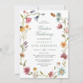 Garden Gathering Party Wildflower Verjaardag Kaart (Voorkant)