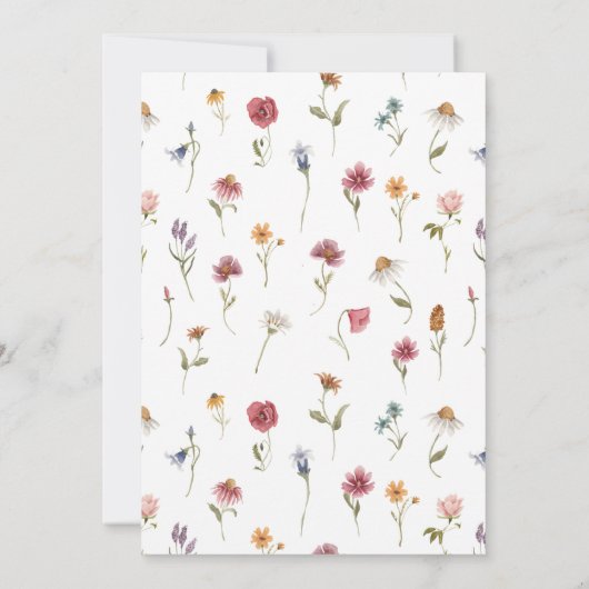 Garden Gathering Party Wildflower Verjaardag Kaart (Achterkant)