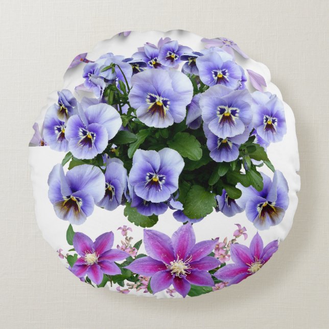 Garden Gathering Rond Kussen (Voorkant)