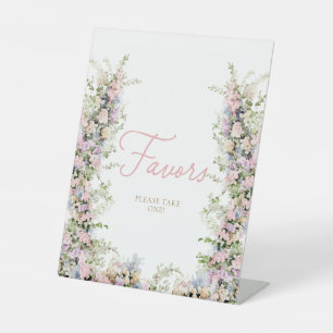 Garden Girl Baby shower Favors Sign Reclamebord Met Voetstuk