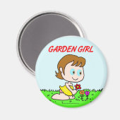 Garden Girl Magneet (Voorkant / Achterkant)