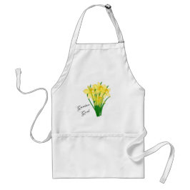 Garden Girl Yellow Daffodil Flower Standaard Schort