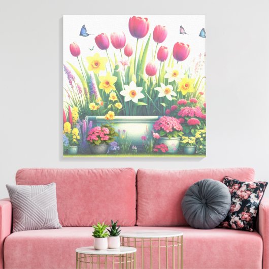 Garden Glow Canvas Afdruk (Insitu (Woonkamer))