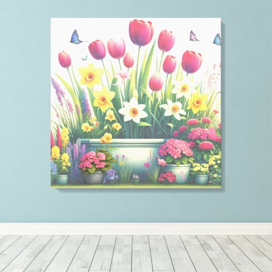 Garden Glow Canvas Afdruk (Insitu (Houten vloer))