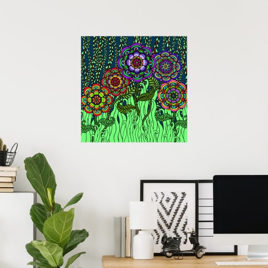 Garden Glow Poster (Thuiskantoor)