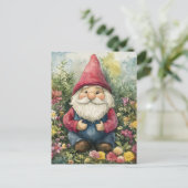 Garden Gnome Briefkaart (Staand voorkant)