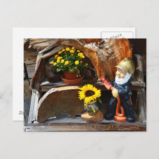 Garden gnome briefkaart (Voorkant / Achterkant)