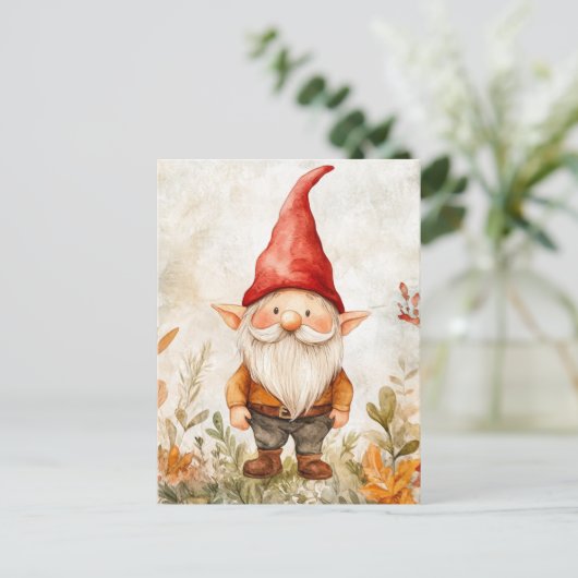 Garden Gnome Briefkaart (Staand voorkant)