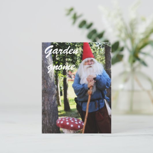 Garden Gnome Briefkaart (Staand voorkant)