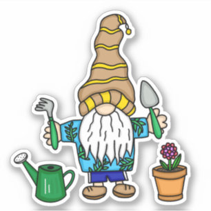 Garden Gnome Cute Hand getekend Sticker