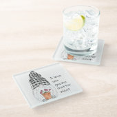 Garden Gnome Ik hou van jou. Glazen Onderzetter (Schuin)