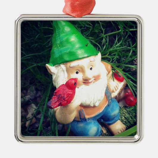 Garden Gnome in mijn Chamomile#inmygarden Metalen Ornament (Voorkant)