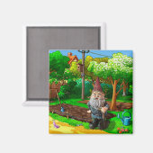 Garden Gnome Magneet (Voorkant / Achterkant)