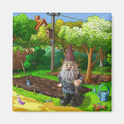 Garden Gnome Magneet (Voorkant)