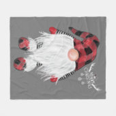 Garden Gnome Merry Kerstrode Buffalo Play Paj Fleece Deken (Voorkant (Horizontaal))