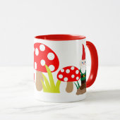 Garden Gnome Mushroom Cup Pas de Mok van de koffie (Voorkant rechts)