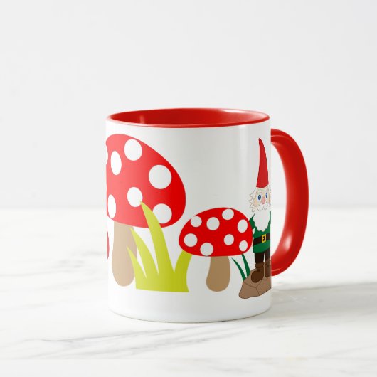 Garden Gnome Mushroom Cup Pas de Mok van de koffie (Voorkant rechts)