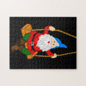Garden Gnome op een schommel Legpuzzel (Horizontaal)