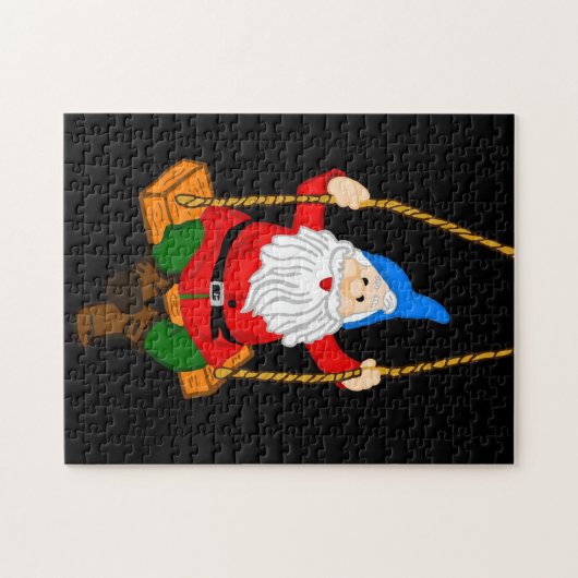Garden Gnome op een schommel Legpuzzel (Horizontaal)