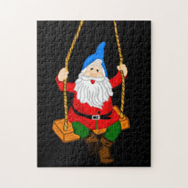 Garden Gnome op een schommel Legpuzzel