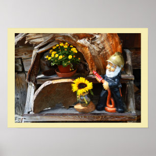 Garden gnome poster
