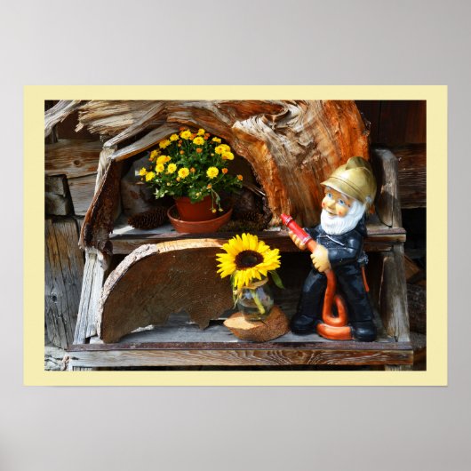 Garden gnome poster (Voorkant)