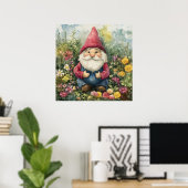 Garden Gnome Poster (Thuiskantoor)