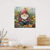 Garden Gnome Poster (Keuken)