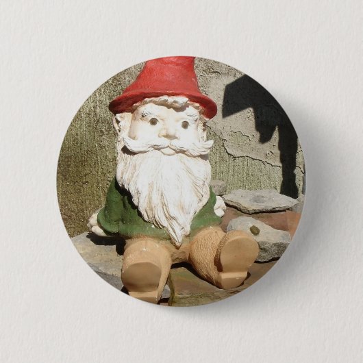 Garden Gnome Ronde Button 5,7 Cm (Voorkant)