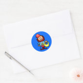 Garden gnome ronde sticker (Envelop)