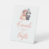 Garden Gnome Rustieke Trouwkaarten en Geschenken Reclamebord Met Voetstuk (Voorkant)