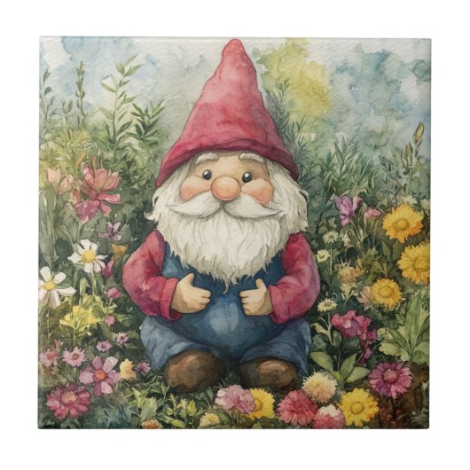 Garden Gnome Tegeltje (Voorkant)