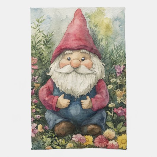 Garden Gnome Theedoek (Verticaal)