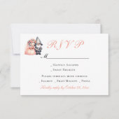 Garden Gnome Wedding RSVP | Oranje Woodland Summer (Voorkant)