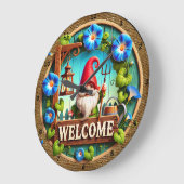 Garden Gnome Welkom Grote Klok (Hoek)