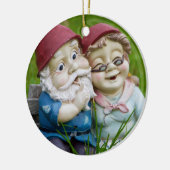 Garden Gnomen Couple Ornament Round (Links)