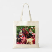 Garden-gnomen in de gaarne-Herfst rode bruine blad Tote Bag (Achterkant)