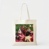 Garden-gnomen in de gaarne-Herfst rode bruine blad Tote Bag (Voorkant)