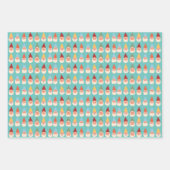 Garden Gnomes Blue Background Inpakpapier Vel (Voorkant)