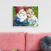 Garden Gnomes Couple Canvas Afdruk (Insitu (Woonkamer))
